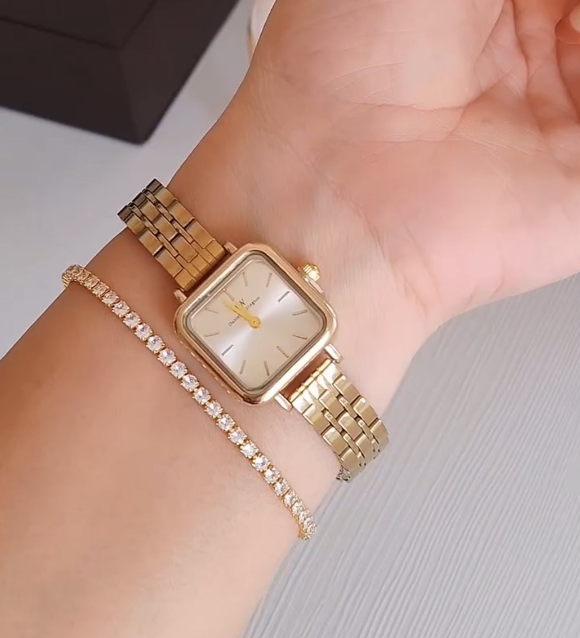 Gold WD watch with Diamond Band