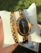 Black Mystique Watch with Kada