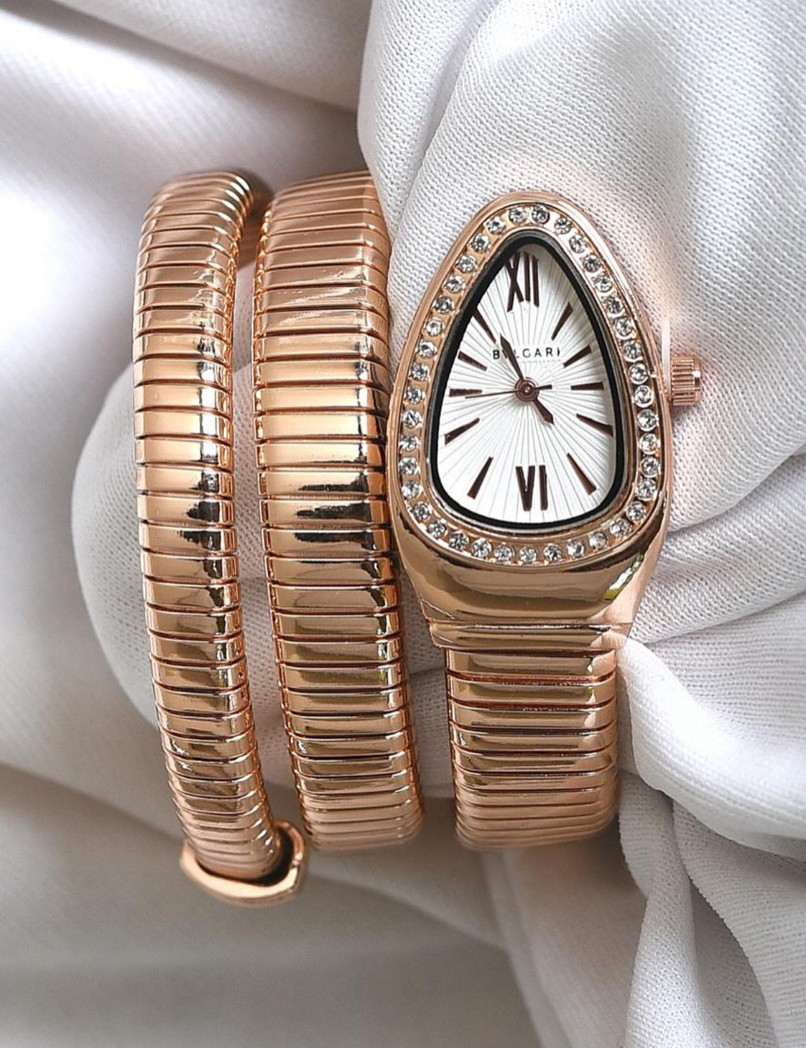 White dial Diamond Border Watch