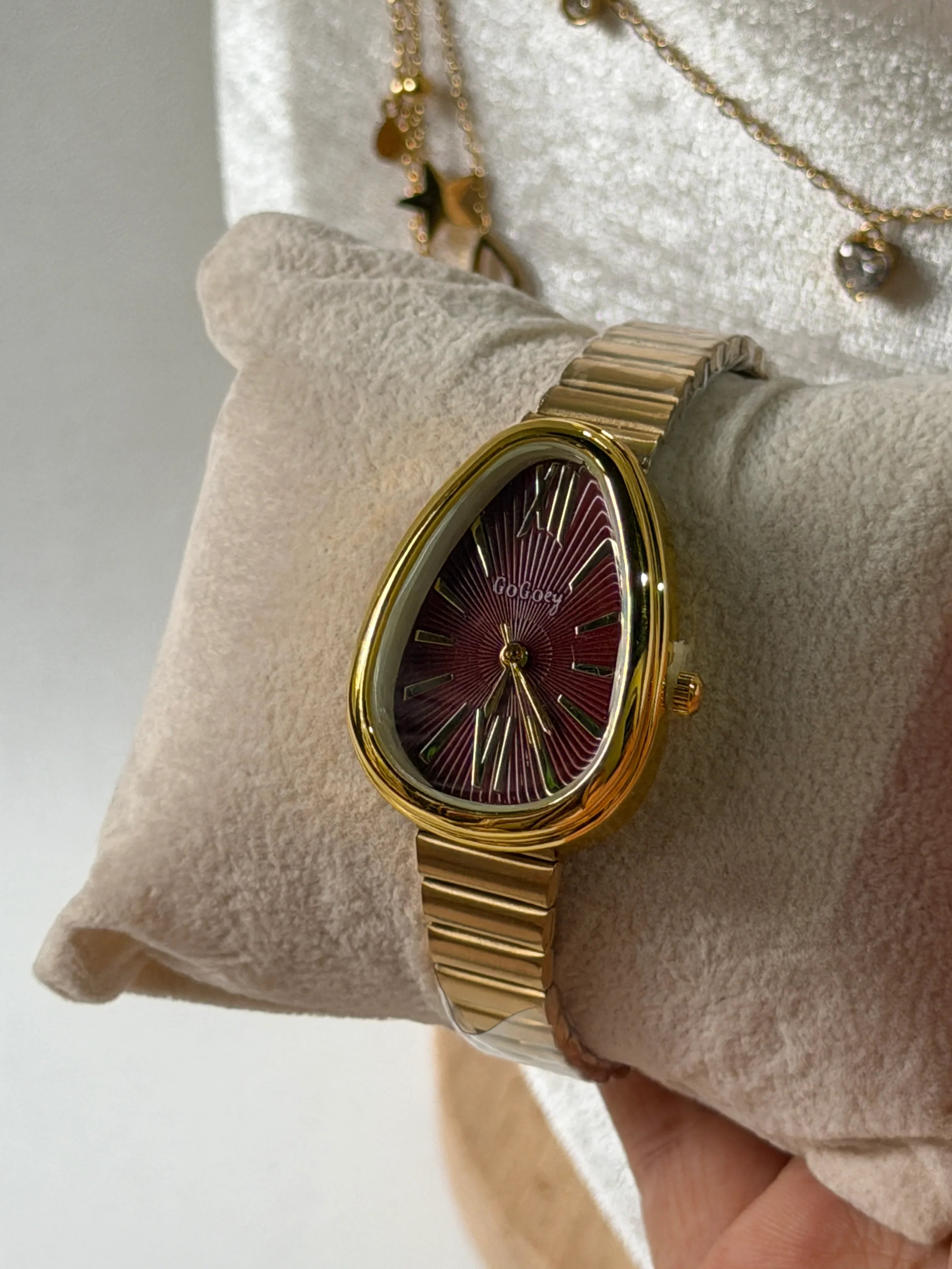 Cherry red vintage watch Stack