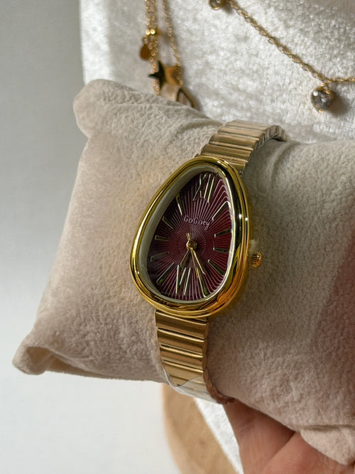 Cherry red vintage watch Stack
