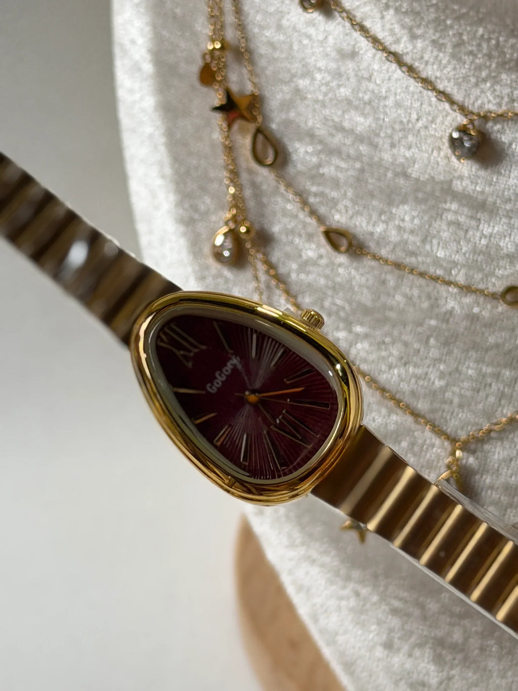 Cherry red vintage watch