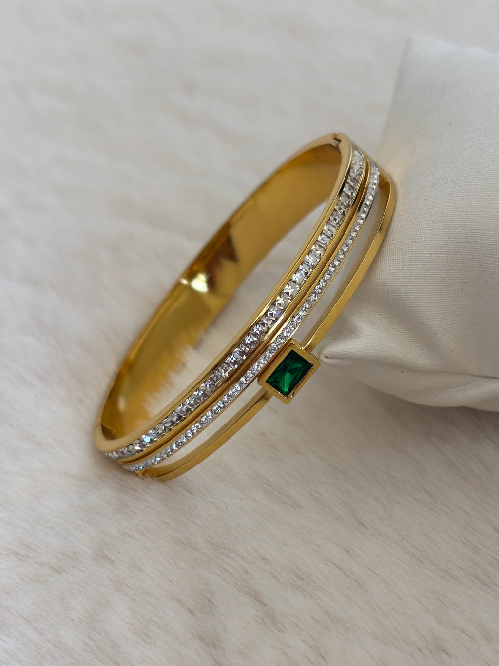 Emerald Spark Bracelet Stack