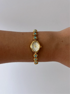 Vintage Blue Diamond Gold Watch