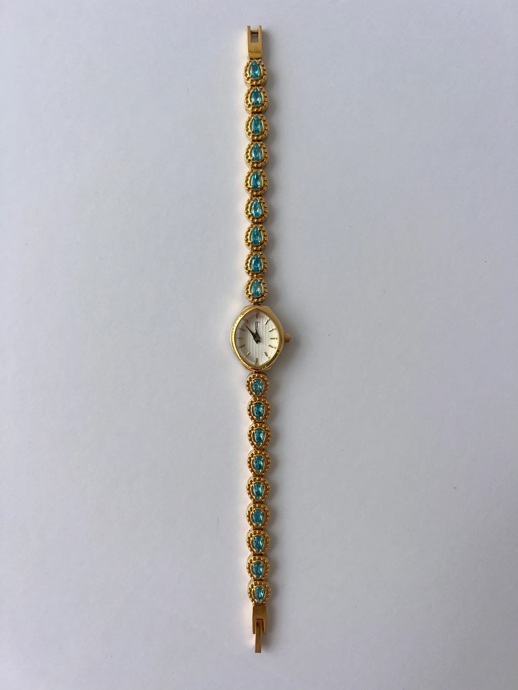 Vintage Blue Diamond Gold Watch